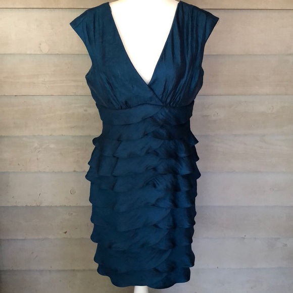 London Times Dresses & Skirts - London Times Green/Blue Layered Cocktail Dress